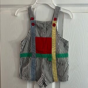 Vintage Striped Overalls